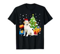 Funny Santa Labrador Dog Christmas Tree Gifts Xmas Matching Maglietta
