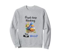 Funny Sarcastic Parrot Witty Quote Graphic Tee Introvert Felpa