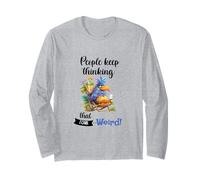 Funny Sarcastic Parrot Witty Quote Graphic Tee Introvert Maglia a Manica