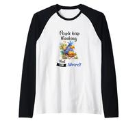 Funny Sarcastic Parrot Witty Quote Graphic Tee Introvert Maglia con Maniche Raglan