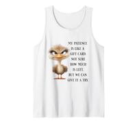 Funny Sarcastic Quote Bird No Patience Funny Shirt Men Women Canotta