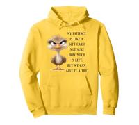 Funny Sarcastic Quote Bird No Patience Funny Shirt Men Women Felpa con Cappuccio