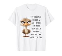 Funny Sarcastic Quote Bird No Patience Funny Shirt Men Women Maglietta