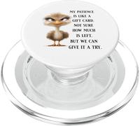 Funny Sarcastic Quote Bird No Patience Funny Shirt Men Women PopSockets PopGrip per MagSafe