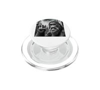 Funny Sasquatch Bigfoot Rock On Selfie With UFO Alien PopSockets PopGrip per MagSafe