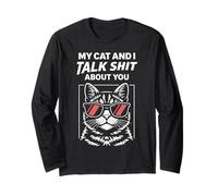 Funny Sassy Cat Lover Cool Kitty Attitude Cat Owners Maglia a Manica