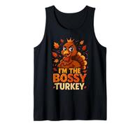 Funny Sassy I'm The Bossy Turkey Thanksgiving Women Canotta