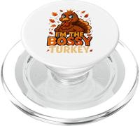 Funny Sassy I'm The Bossy Turkey Thanksgiving Women PopSockets PopGrip per MagSafe