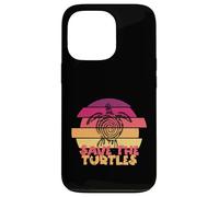 Funny Save Turtles Retro Distressed Turtle Graphic Custodia per iPhone 13 Pro
