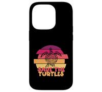 Funny Save Turtles Retro Distressed Turtle Graphic Custodia per iPhone 14 Pro