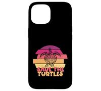 Funny Save Turtles Retro Distressed Turtle Graphic Custodia per iPhone 15