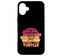 Funny Save Turtles Retro Distressed Turtle Graphic Custodia per iPhone 16 Plus