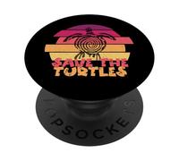 Funny Save Turtles Retro Distressed Turtle Graphic PopSockets PopGrip Adesivo