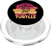 Funny Save Turtles Retro Distressed Turtle Graphic PopSockets PopGrip per MagSafe