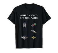 Funny Saying Check out My Six Pack Sarcastico Maglietta