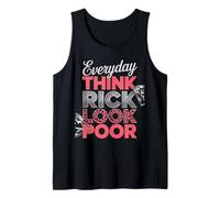 Funny Saying Everyday Think Rich Look Povero Leopard Donne Uomini Canotta
