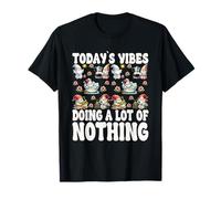 Funny Saying For Lazy Days Garden Gnome Teacher Summer Break Maglietta