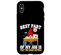 Funny Saying For Men 9 To 5 Job Home Office Humor Gnome Dad Custodia per iPhone X/XS