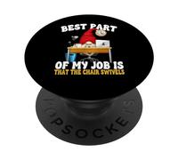 Funny Saying For Men 9 To 5 Job Home Office Humor Gnome Dad PopSockets PopGrip Adesivo