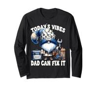 Funny Saying for Men Daddy GNOME Handyman Dad Can Fix It Maglia a Manica
