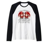 Funny Saying for Men Kids Broken Leg Merry Christmas GNOME Maglia con Maniche Raglan