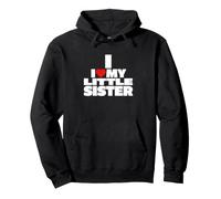 Funny Saying Heart My Little Sister Sarcastico Felpa con Cappuccio