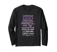Funny Saying - I Wanted To Go Jogging But Proverbs 28:1 Maglia a Manica