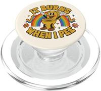 Funny Saying: It Burns When I Pee! Rainbow PopSockets PopGrip per MagSafe