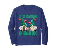 Funny Saying Las Vegas GNOME Green Letters for Casino Night Maglia a Manica