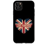 Funny Saying Live Forever Grunge UK Flag Heart Art Donne Uomini Custodia per iPhone 11 Pro Max