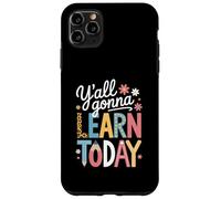 Funny Saying Y'all going Learn Today Leopard Pencil Women Custodia per iPhone 11 Pro Max