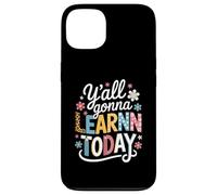 Funny Saying Y'all going Learn Today Leopard Pencil Women Custodia per iPhone 13