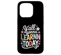 Funny Saying Y'all going Learn Today Leopard Pencil Women Custodia per iPhone 15 Pro
