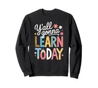 Funny Saying Y'All Going Learn Today Leopard Pencil Women Felpa