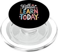 Funny Saying Y'all going Learn Today Leopard Pencil Women PopSockets PopGrip per MagSafe