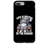 Funny Sayings Summer Gnome Life Is Better In The Garden Custodia per iPhone 7 Plus/8 Plus