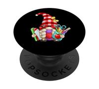 Funny School Gnome For Teacher Cute Welcome Back To School PopSockets PopGrip Adesivo