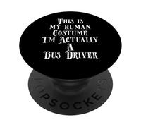 Funny School or City Bus Driver Costume For Bus Driving Gift PopSockets PopGrip Adesivo