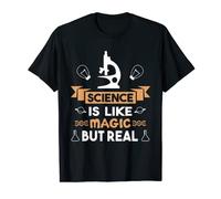 Funny Science Tees - Maglietta Science Is Like Magic But Real Maglietta