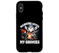 Funny Scout Gnome Hanging At The Campfire With My Gnomies Custodia per iPhone X/XS