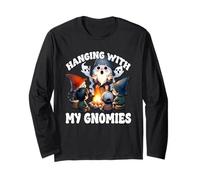 Funny Scout Gnome Hanging At The Campfire With My Gnomies Maglia a Manica