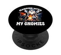 Funny Scout Gnome Hanging At The Campfire With My Gnomies PopSockets PopGrip Adesivo