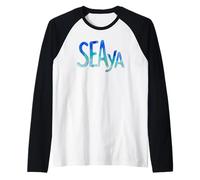 Funny Sea Ya Sea Glass Watercolor Cute Beach Lovers Maglia con Maniche Raglan
