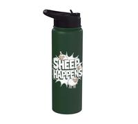 Funny Sheep Happens Shepherd Stainless Steel Insulated Water Bottle