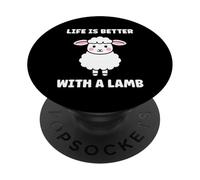 Funny sheep quote Life is better with a Lamb PopSockets PopGrip Adesivo