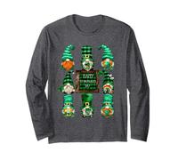 Funny Shenanigans Squad with Happy St. Patricks Day GNOME Maglia a Manica