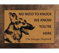Funny Shepherd German No Need To Knock We Know You'Re Here Dog Tappeto Da Bagno Assorbente Zerbino Asciugapassi Morbido Zerbino Ingresso Per Esterno Interno Vasca 40X60 Cm