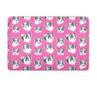 Funny Shetland Sheepdog Dogs Hot Pink Extra Large Riutilizzabile Bed Underpad Morbido Assorbente Pee Pad per Letto Anti-Lip Pannolino Pad per Neonato, 132,1 cm L x 86,4 cm W