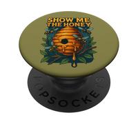 Funny Show Me The Honey Apicoltore Honeybee Design PopSockets PopGrip Adesivo