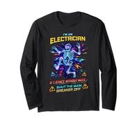 Funny Shut The Main Breaker off Electrician Humor Maglia a Manica